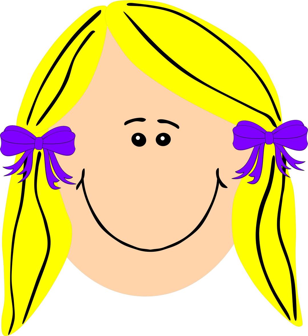 blond, long haired girl png transparent