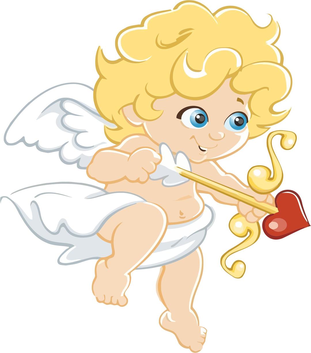 Blonde Cartoon Cupid png transparent