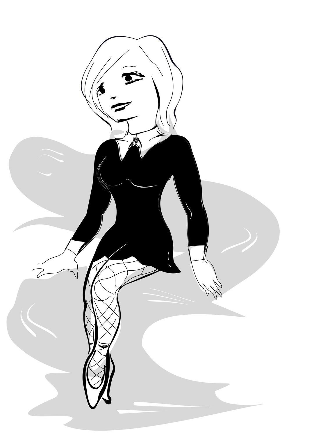 blonde in a humble dress png transparent