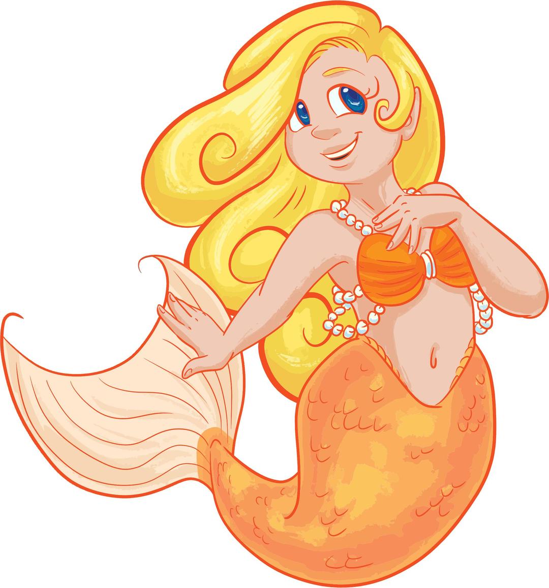 Blonde Mermaid png transparent