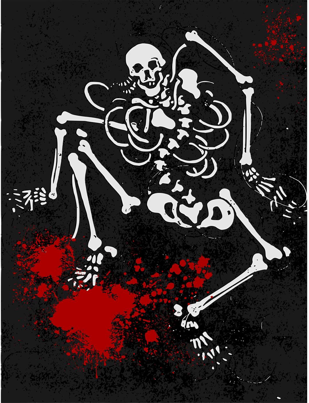 Bloody Skeleton png transparent