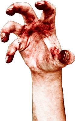 Bloody Zombie Hand png transparent