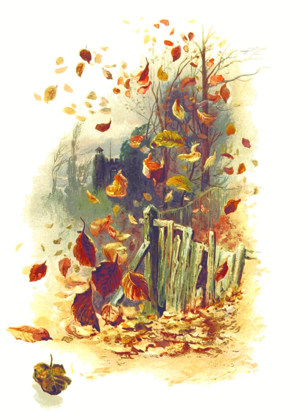 blowing leaves png transparent