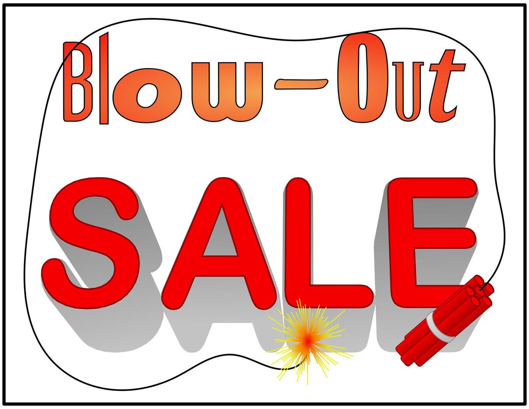 Blow-Out Sale png transparent
