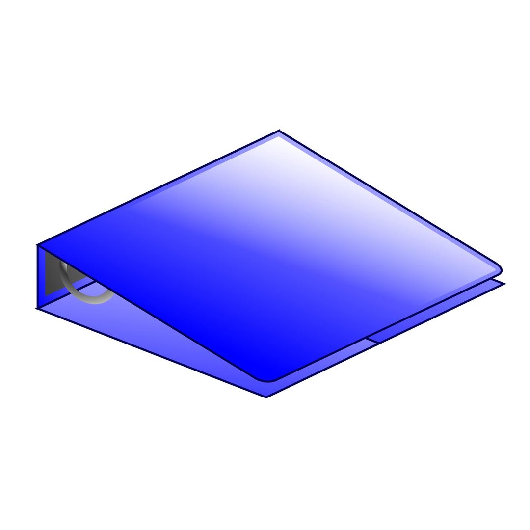 Blue 3-ring binder png transparent