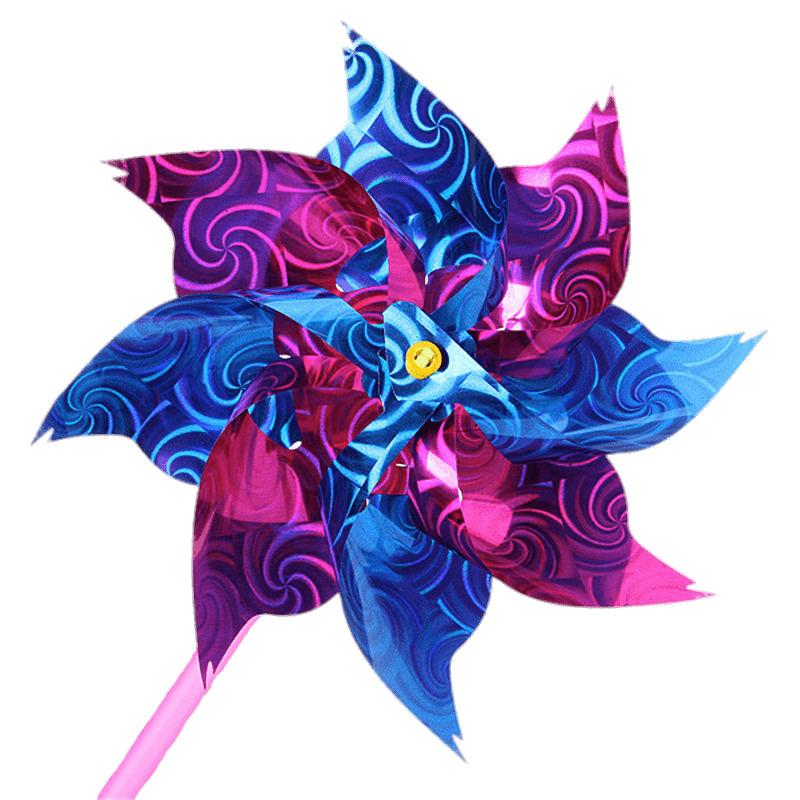 Blue and Pink Flower Windmill png transparent
