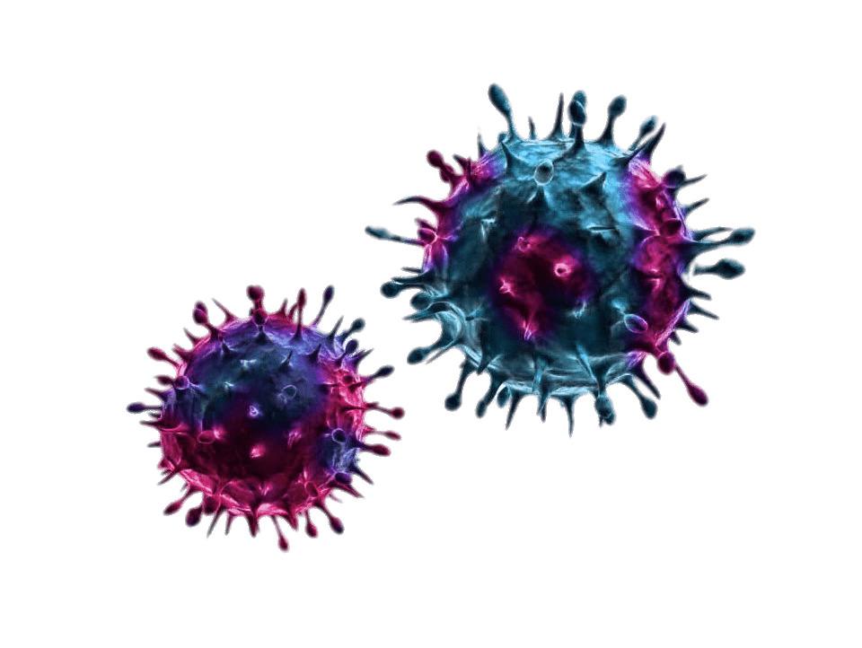 Blue and Purple Viruses png transparent