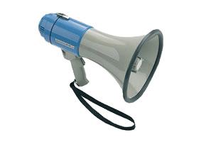 Blue and White Megaphone png transparent