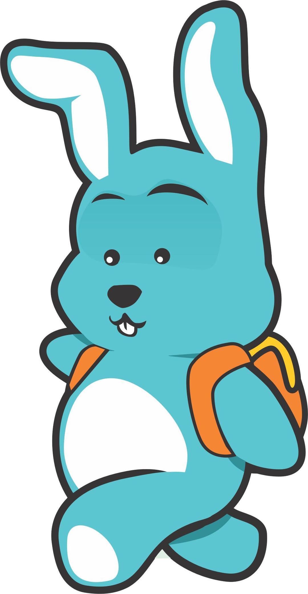 Blue Bunny Character png transparent
