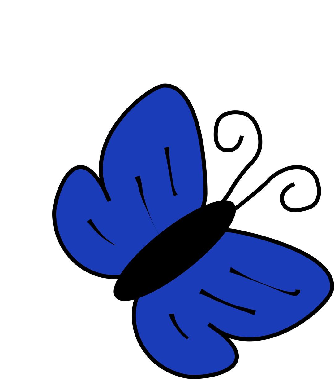 Blue butterfly png transparent