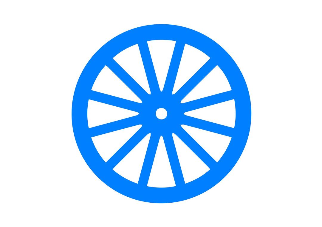 Blue Cart Wheel png transparent