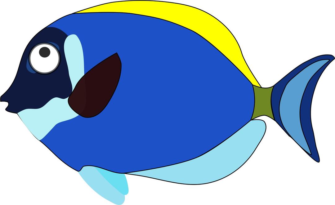 blue cartoon fish png transparent