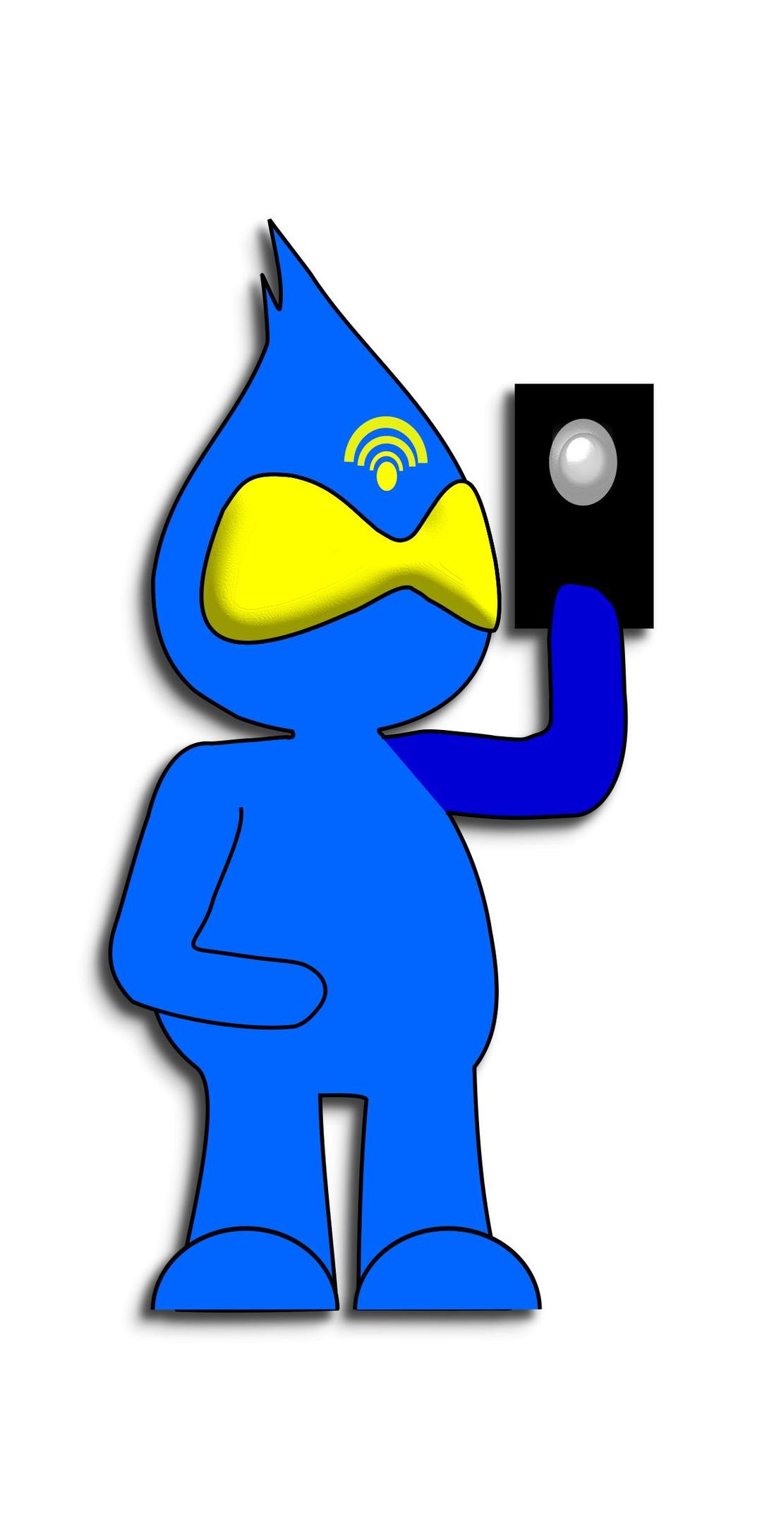 Blue Character Mobile Phone png transparent