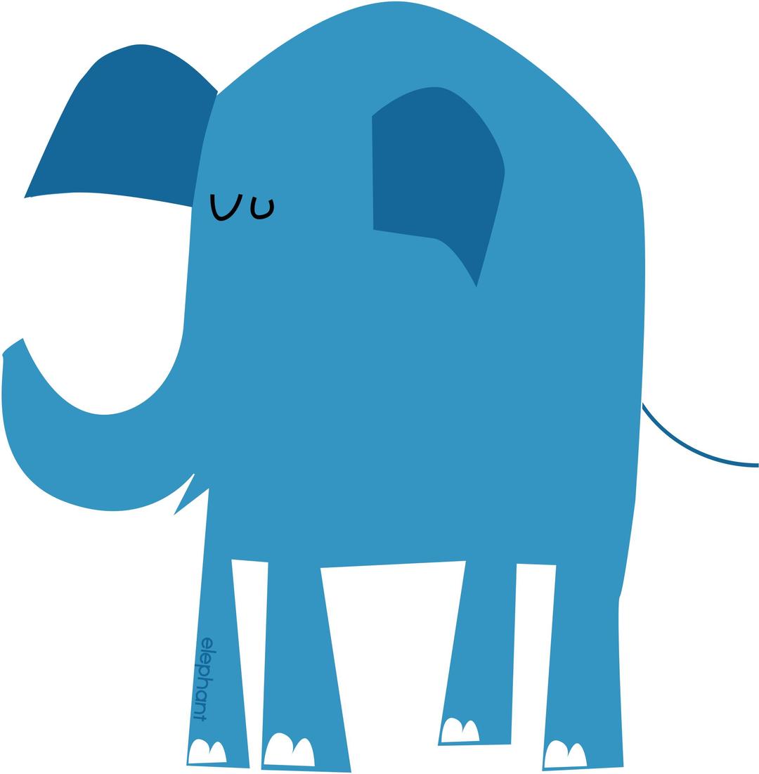 blue elephant png transparent
