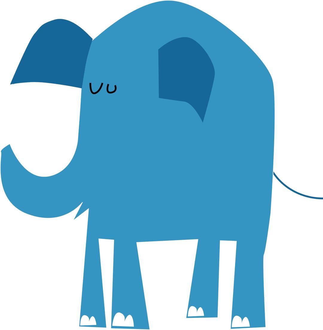 blue elephant without text png transparent