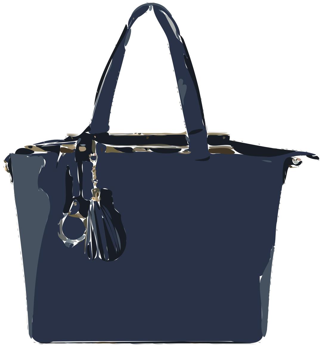 Blue Flat Leather Bag png transparent