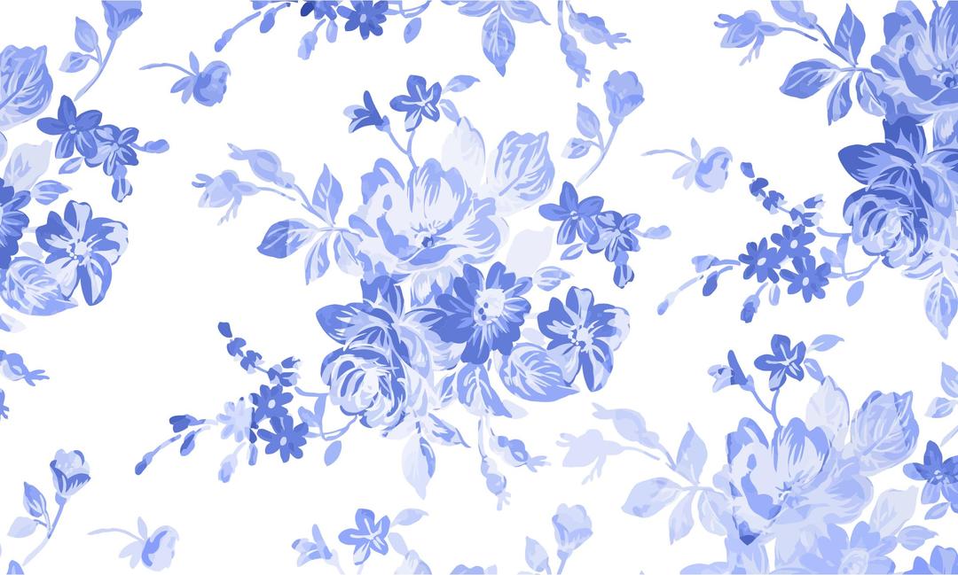 Blue Floral Watercolor Background png transparent