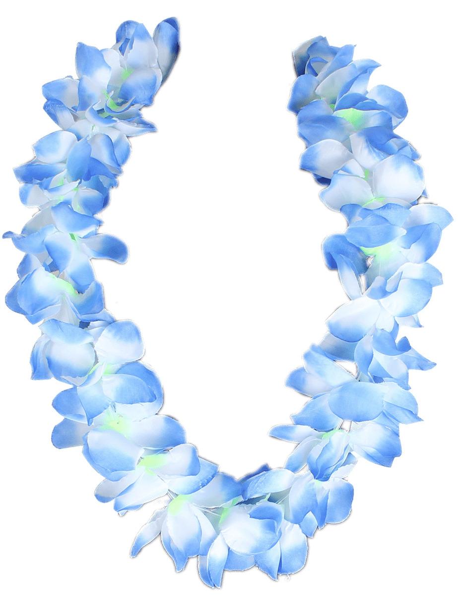 Blue Hawaiian Flower Necklace png transparent