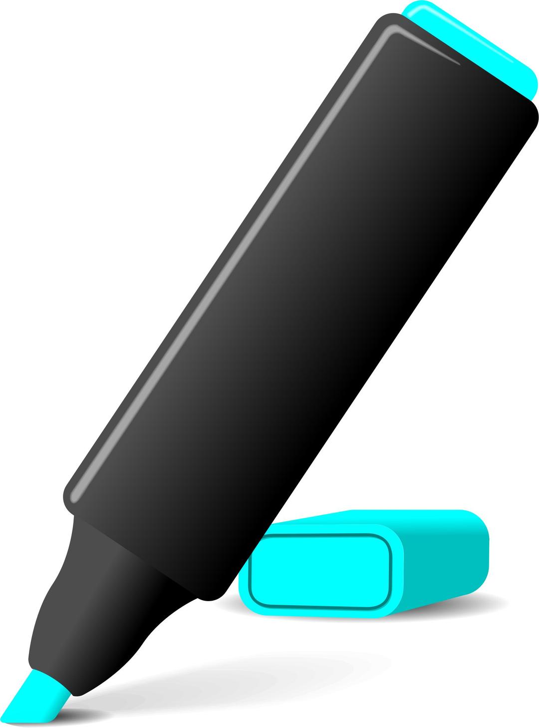 Blue Highlighter Pen png transparent