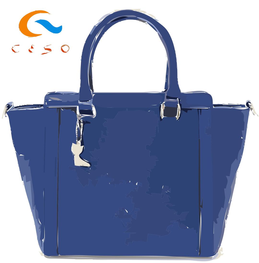 Blue Leather Handbag png transparent