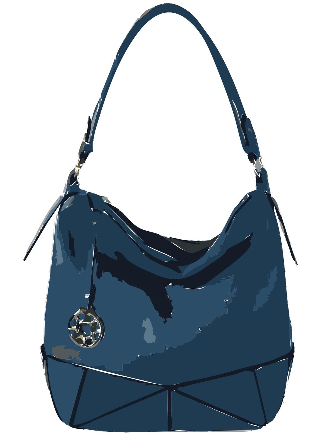 Blue Leather Handbag without logo png transparent
