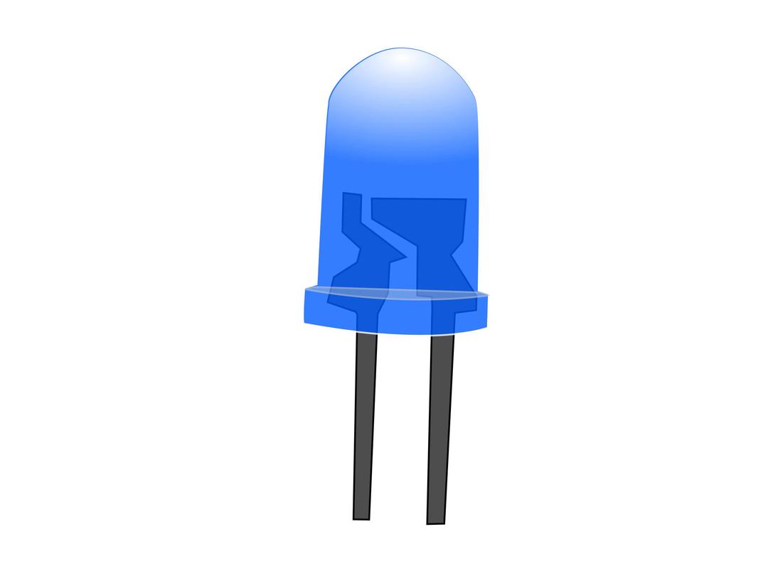 Blue LED Lamp (On) png transparent