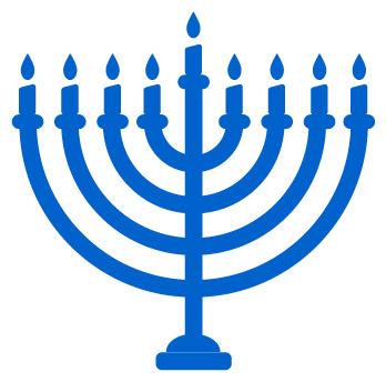 Blue Menorah Hanukkah png transparent