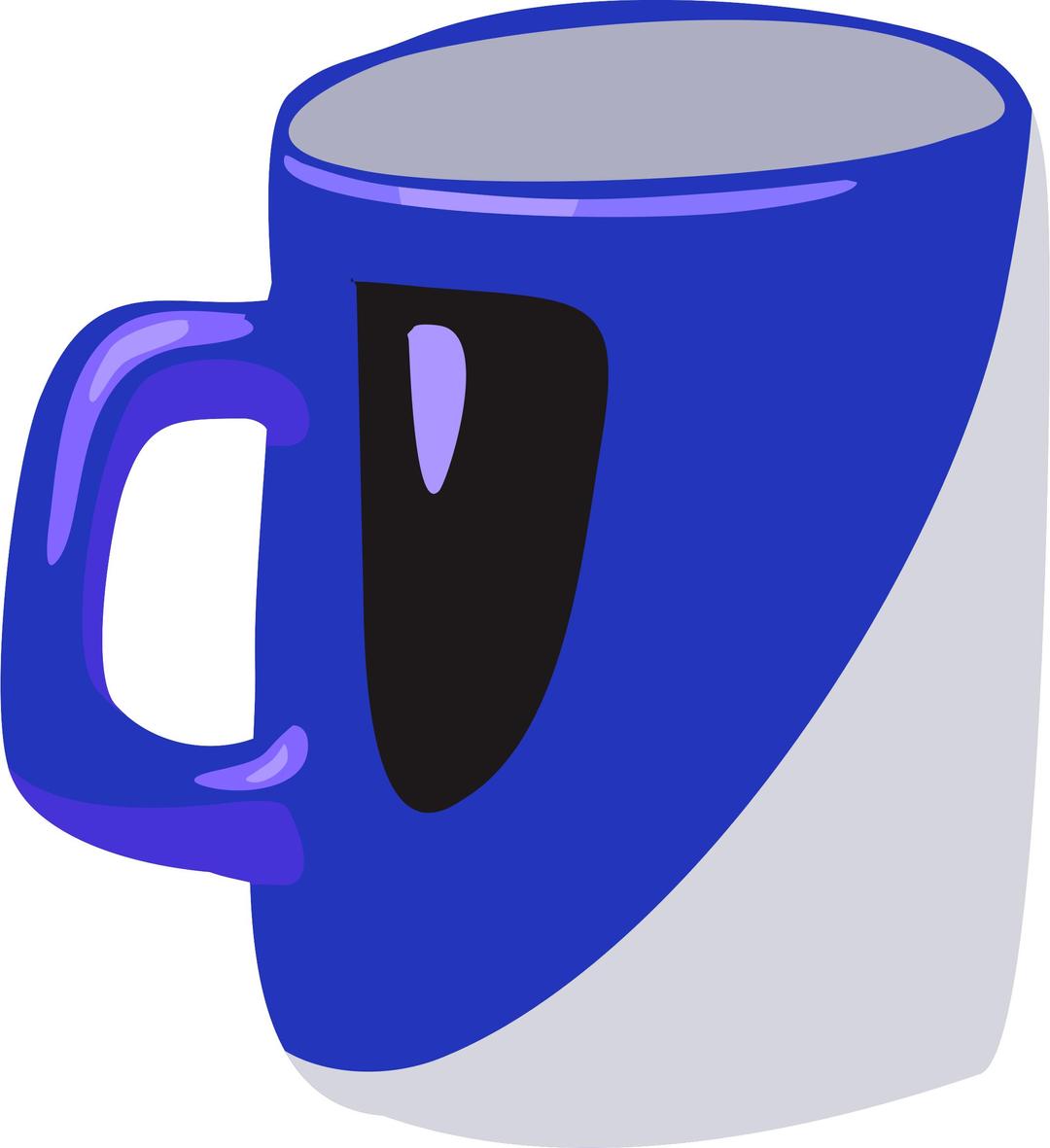 Blue mug png transparent