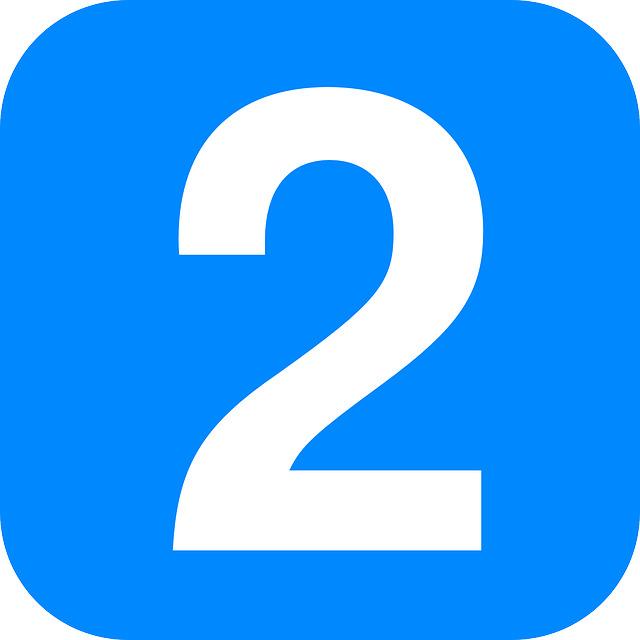 Blue Number 2 In Rounded Square png transparent