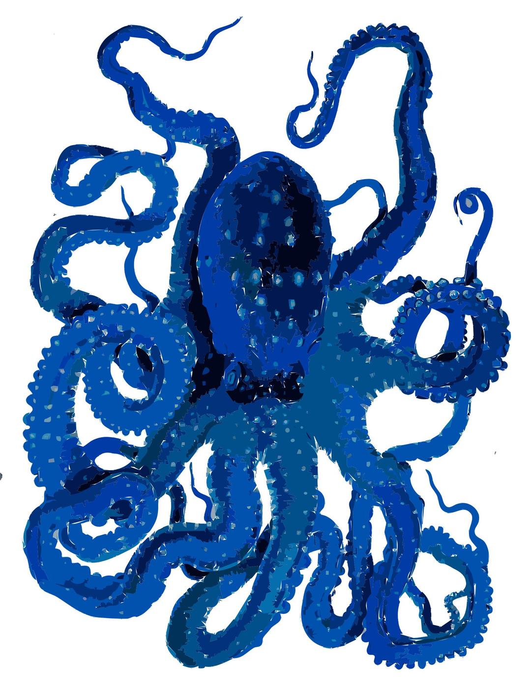Blue Octopus png transparent
