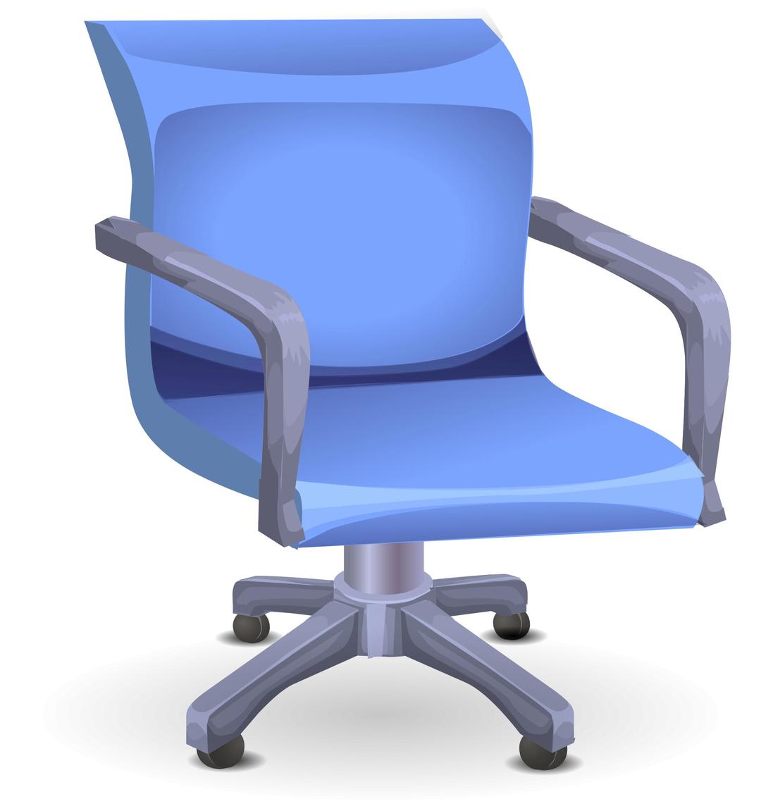 Blue office chair png transparent