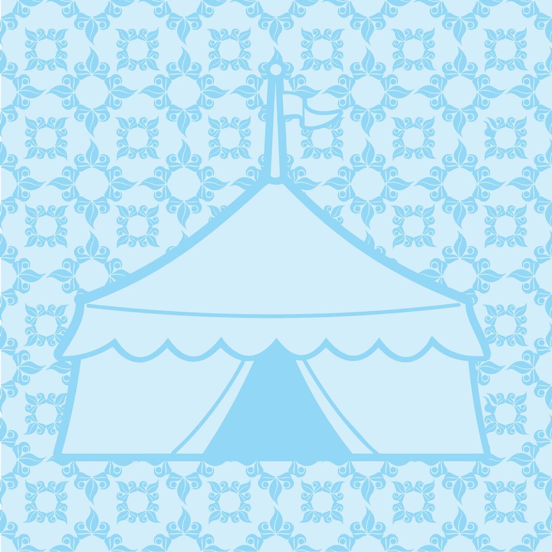 Blue Patterned Circus Tent png transparent