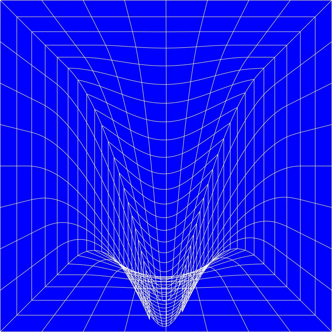 Blue Perspective Grid Distorted png transparent