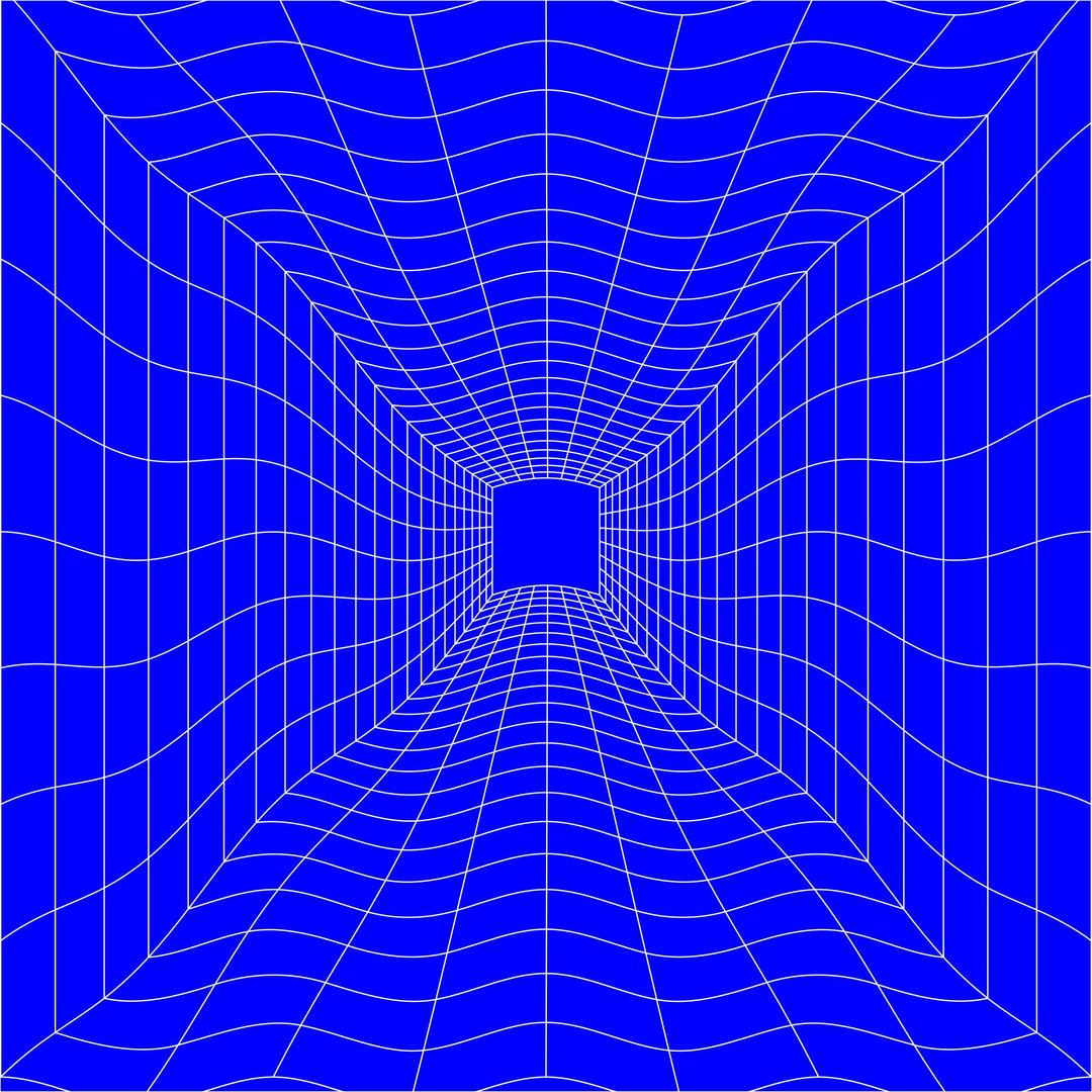 Blue Perspective Grid Distorted 16 png transparent