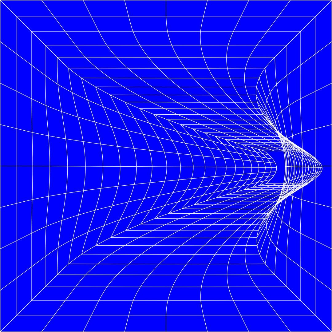 Blue Perspective Grid Distorted 2 png transparent