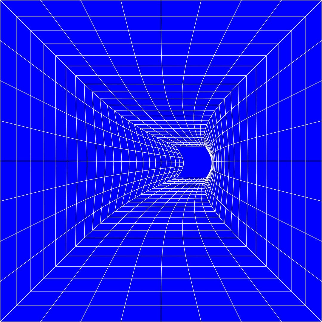Blue Perspective Grid Distorted 3 png transparent