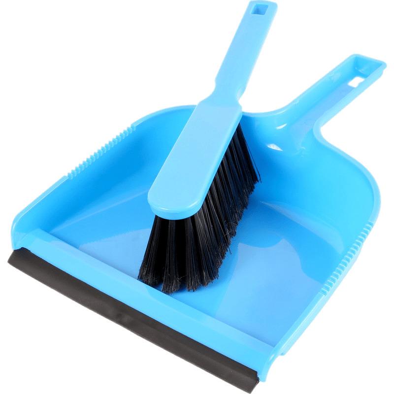 Blue Plastic Dustpan and Brush png transparent