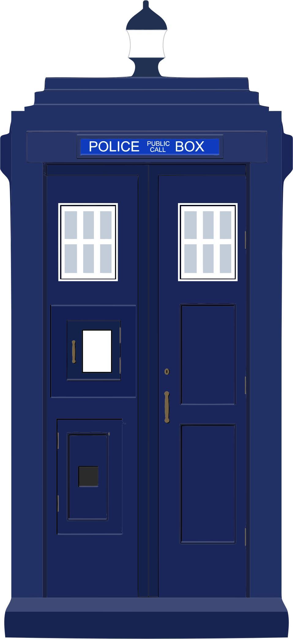 Blue Police Telephone Box png transparent