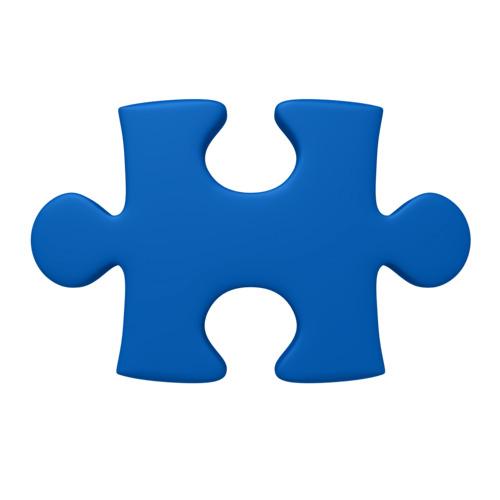 Blue Puzzle Piece png transparent