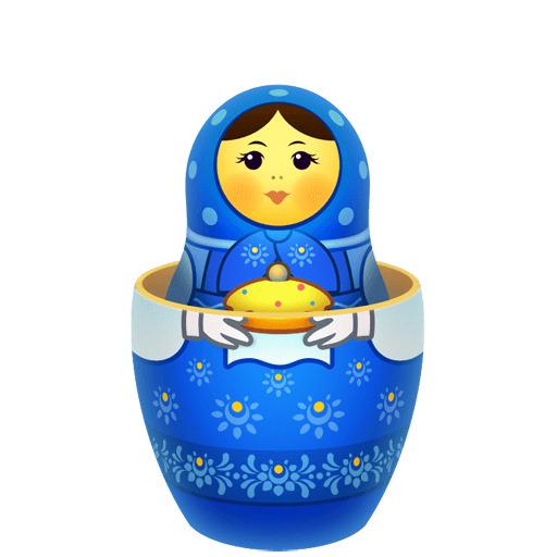 Blue Russian Doll png transparent