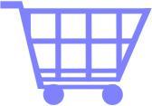 blue shopping trolley png transparent