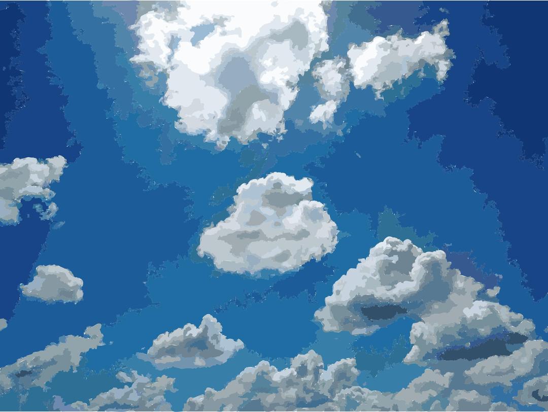 Blue Sky, Big Clouds png transparent