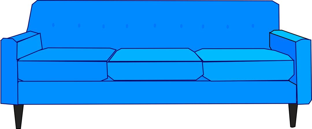 Blue Sofa png transparent