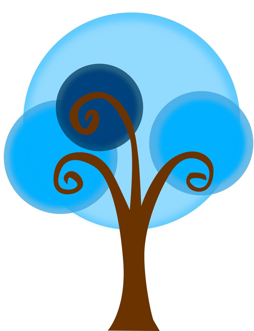 Blue Tree png transparent