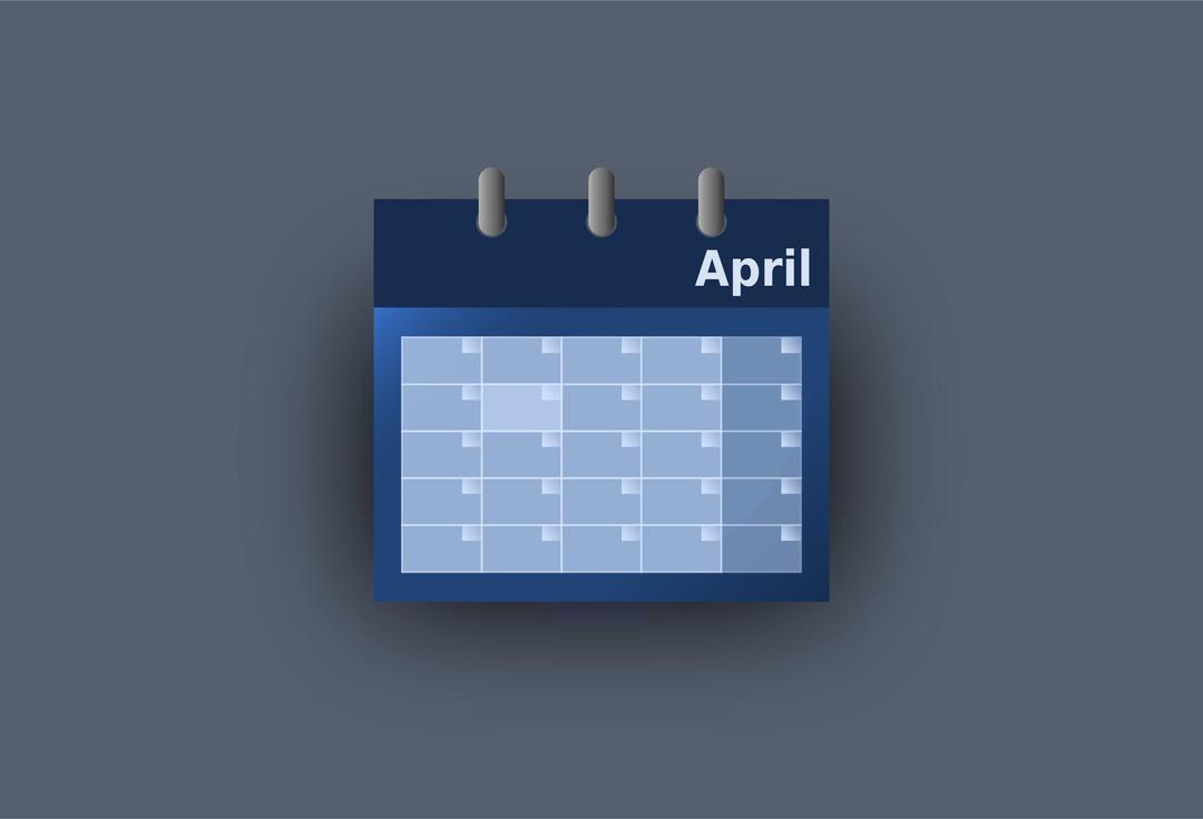 Blue UI calendar png transparent