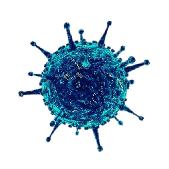 Blue Virus With Tentacles png transparent
