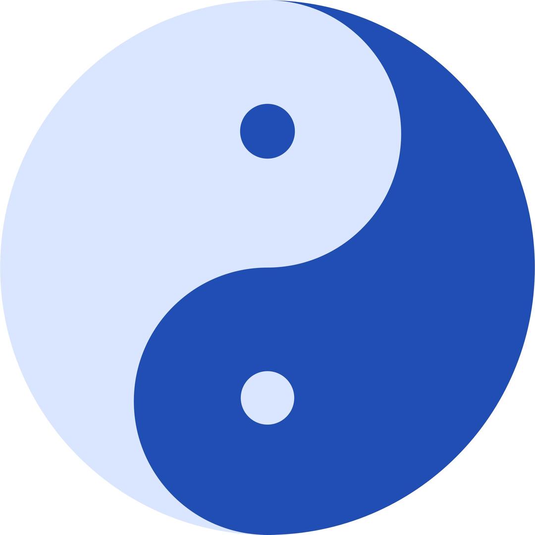 Blue Ying and Yang png transparent