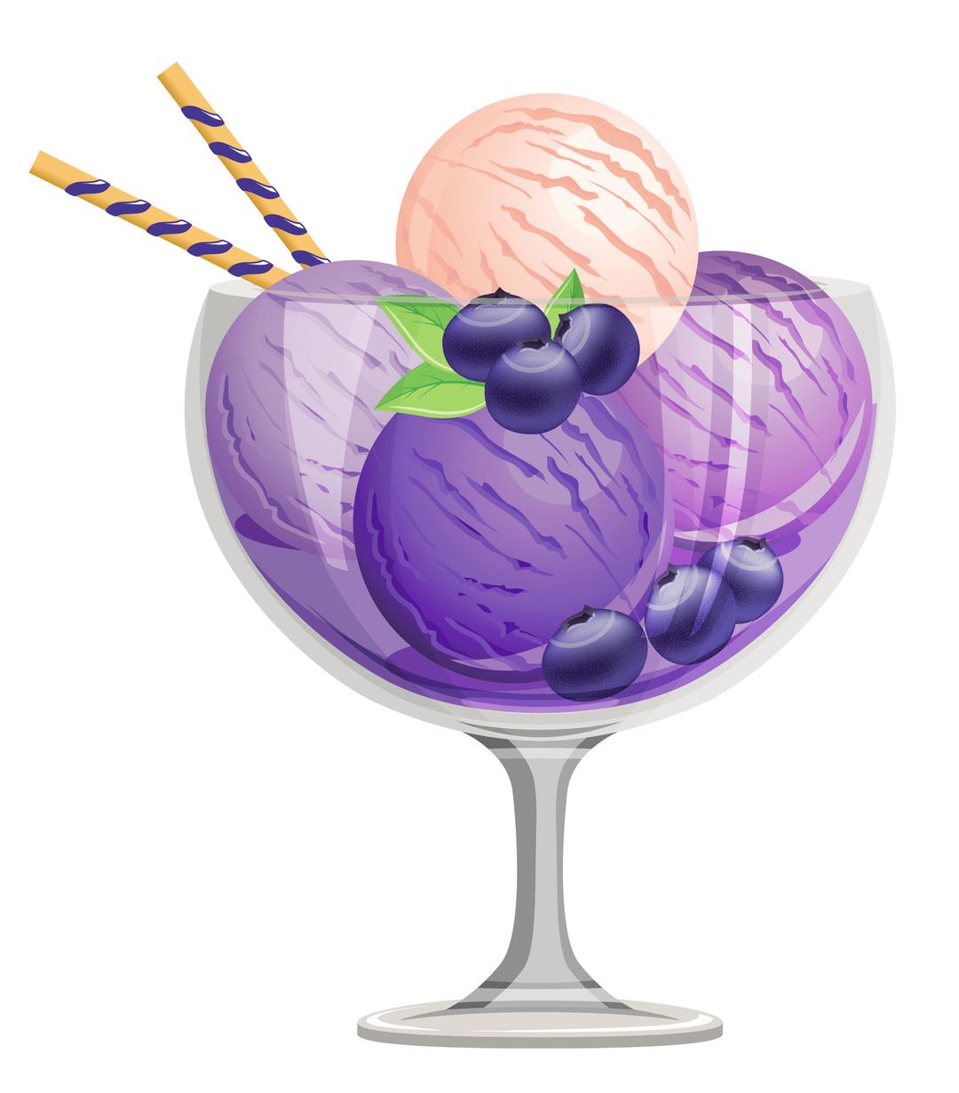 Blueberry Ice Cream png transparent