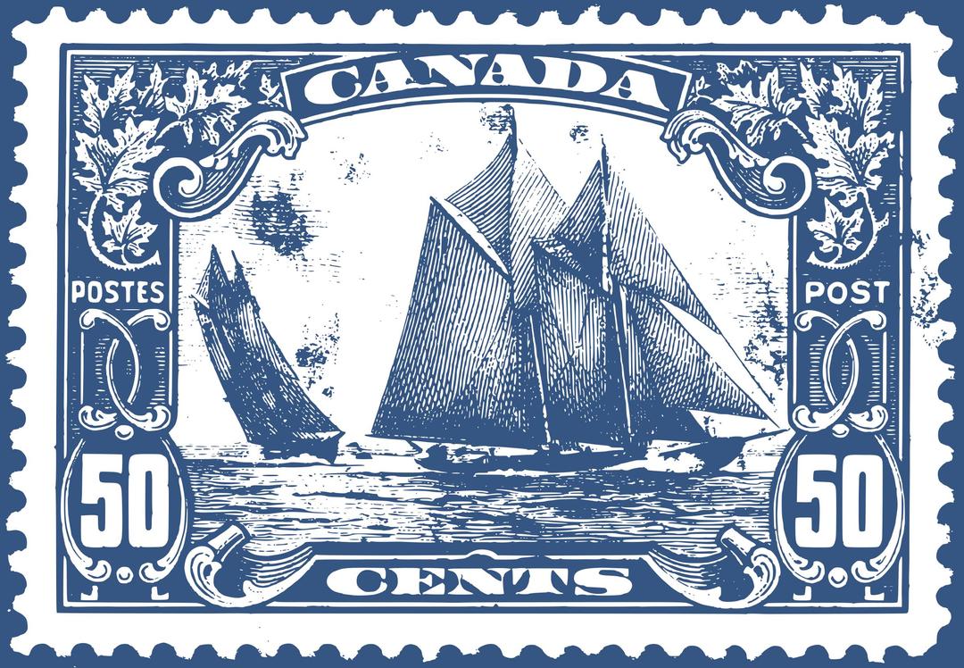 Bluenose canadian stamp png transparent