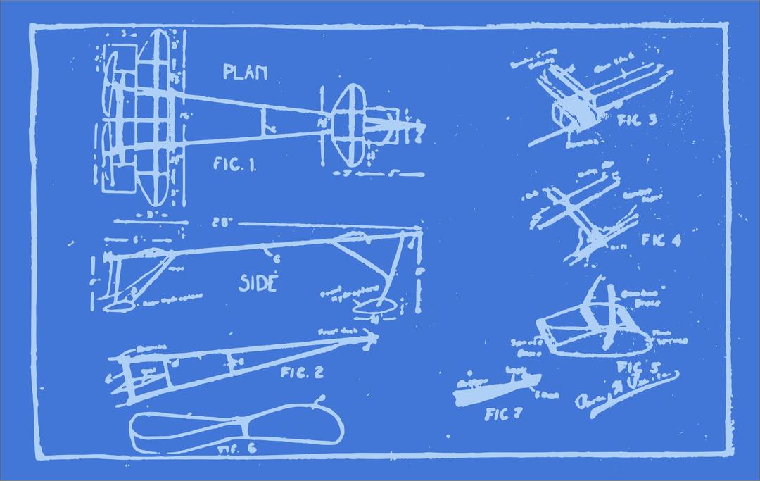 Blueprint of an Airplane png transparent